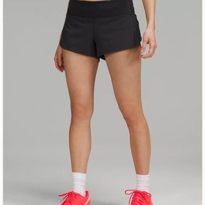 LuluLemon black speed up shorts 2.5" inseam